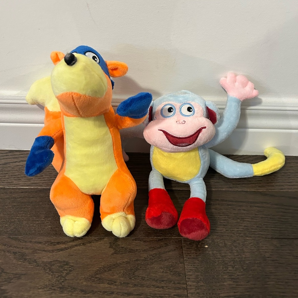 Dora the Explorer set - Boots monkey & Swiper the Fox Stuffed plush